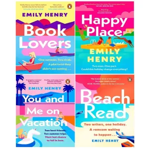 Emily Henry Collection 4 Books Set Happy Place, Book Lovers, You and Me on Vacation, Beach Read