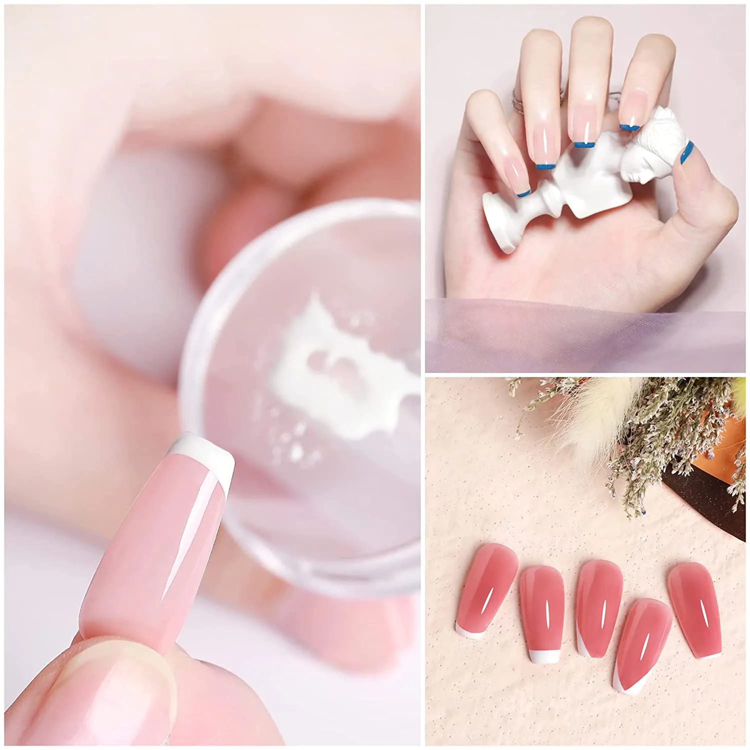 Fofosbeauty 2 Set Double Sided Nail Art Stamper for DIY Nail Art Tool