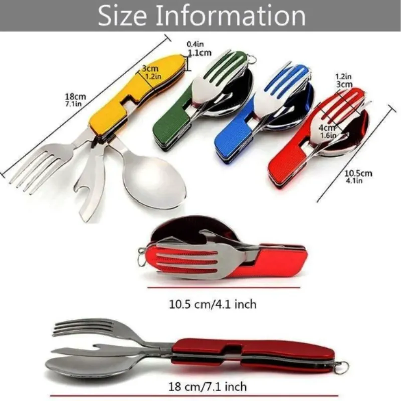 Four-In-One Folding Camping Tableware