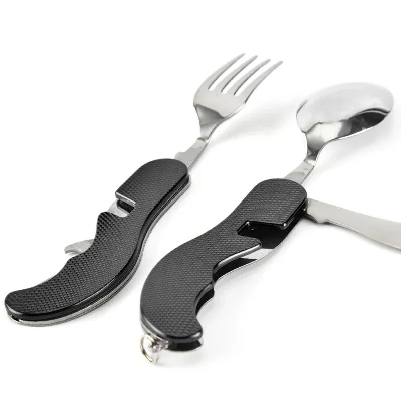 Four-In-One Folding Camping Tableware