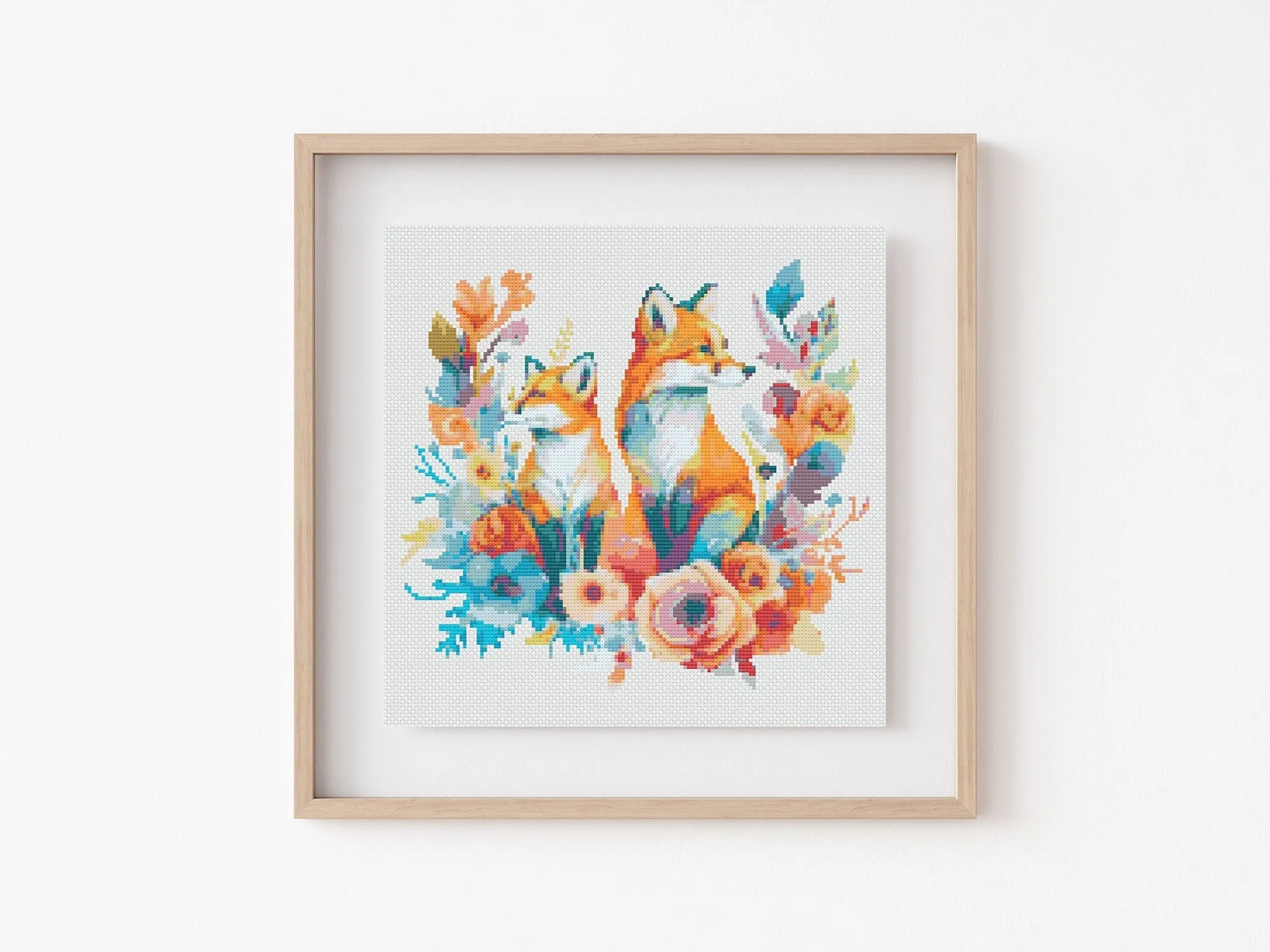 Foxes Cross Stitch Pattern #1110