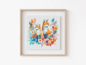 Foxes Cross Stitch Pattern #1110