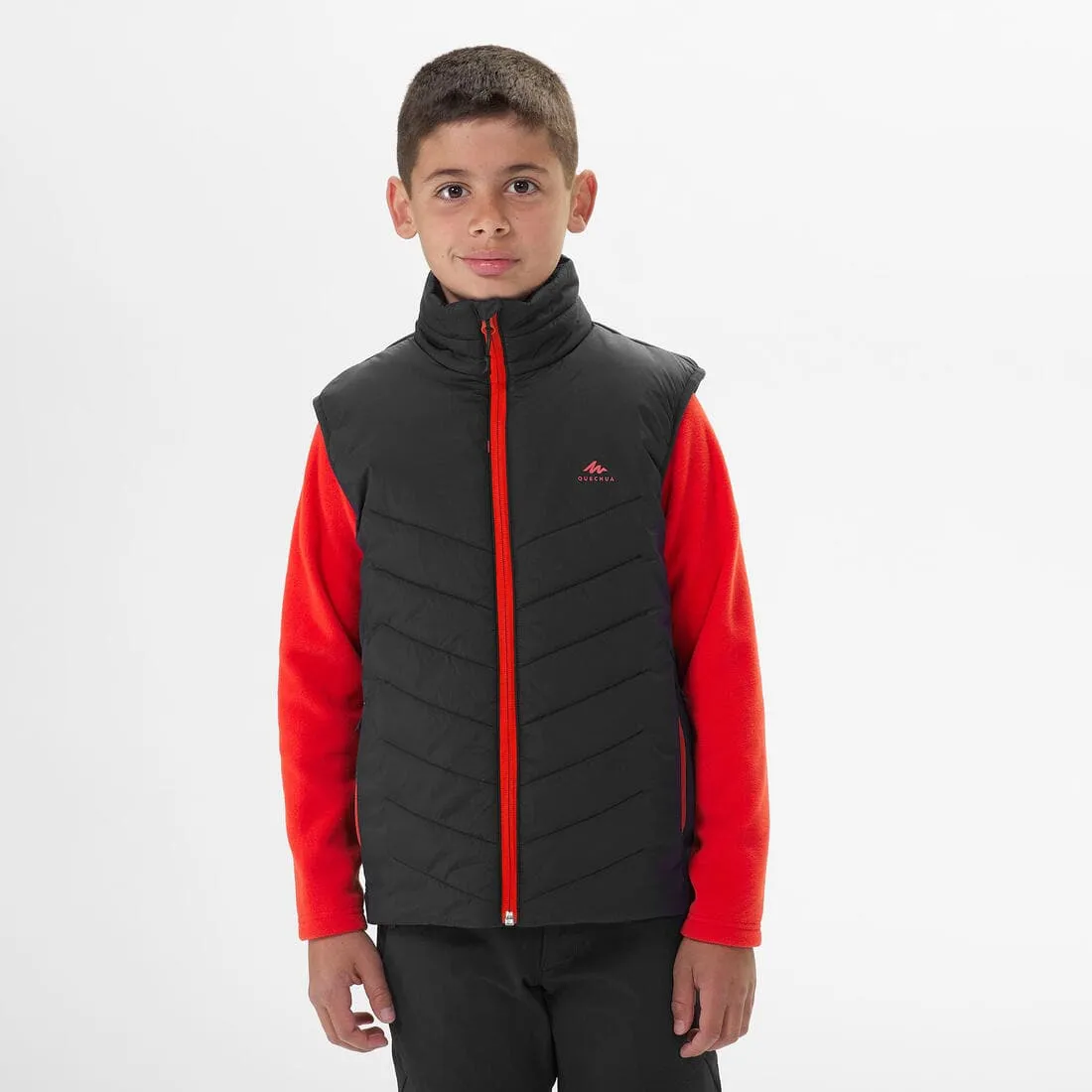 GILET DOUDOUNE DE RANDONNÉE - HYBRIDE NOIR - ENFANT 7-15 ANS