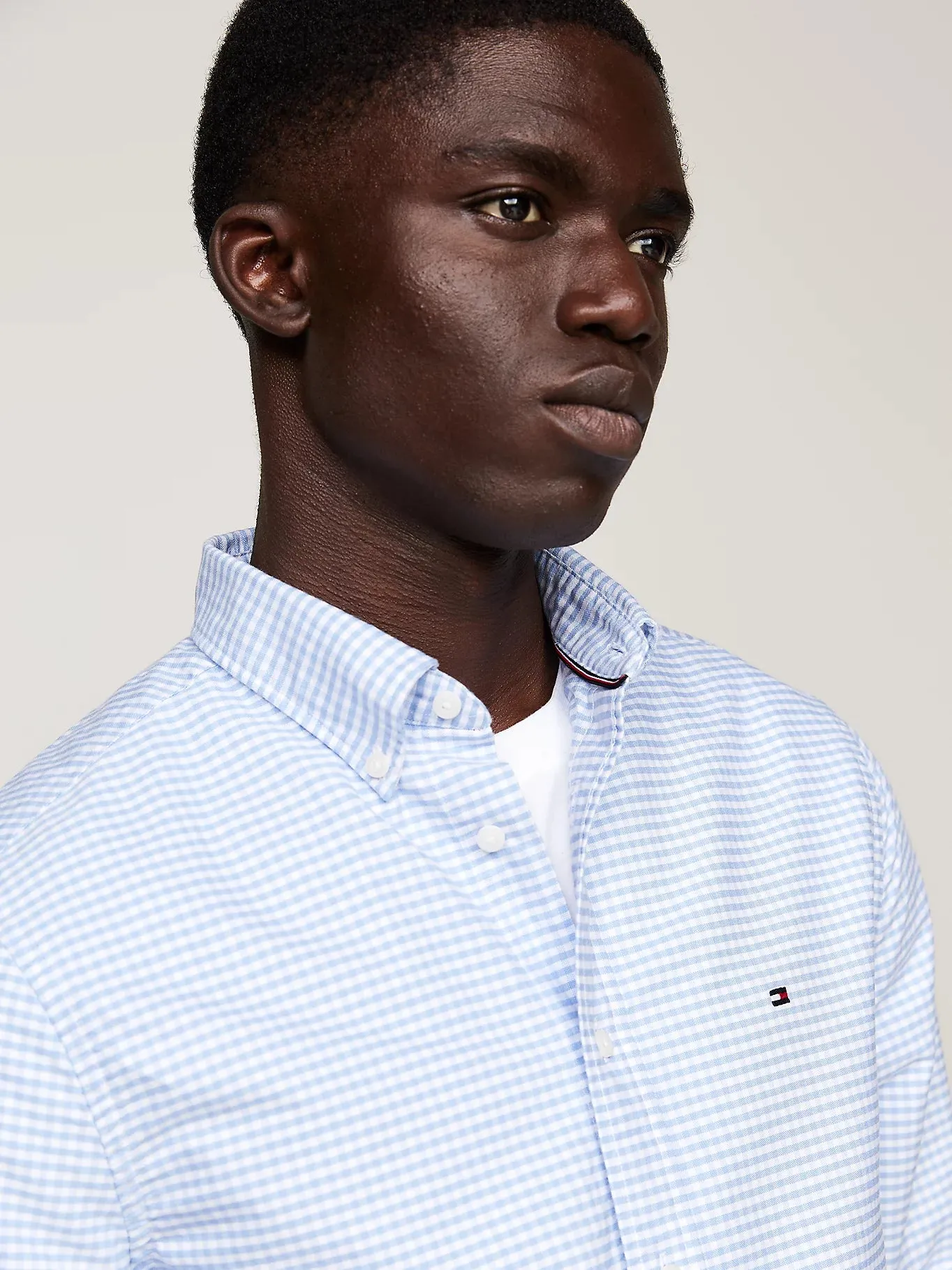 Gingham Oxford Shirt in Blue