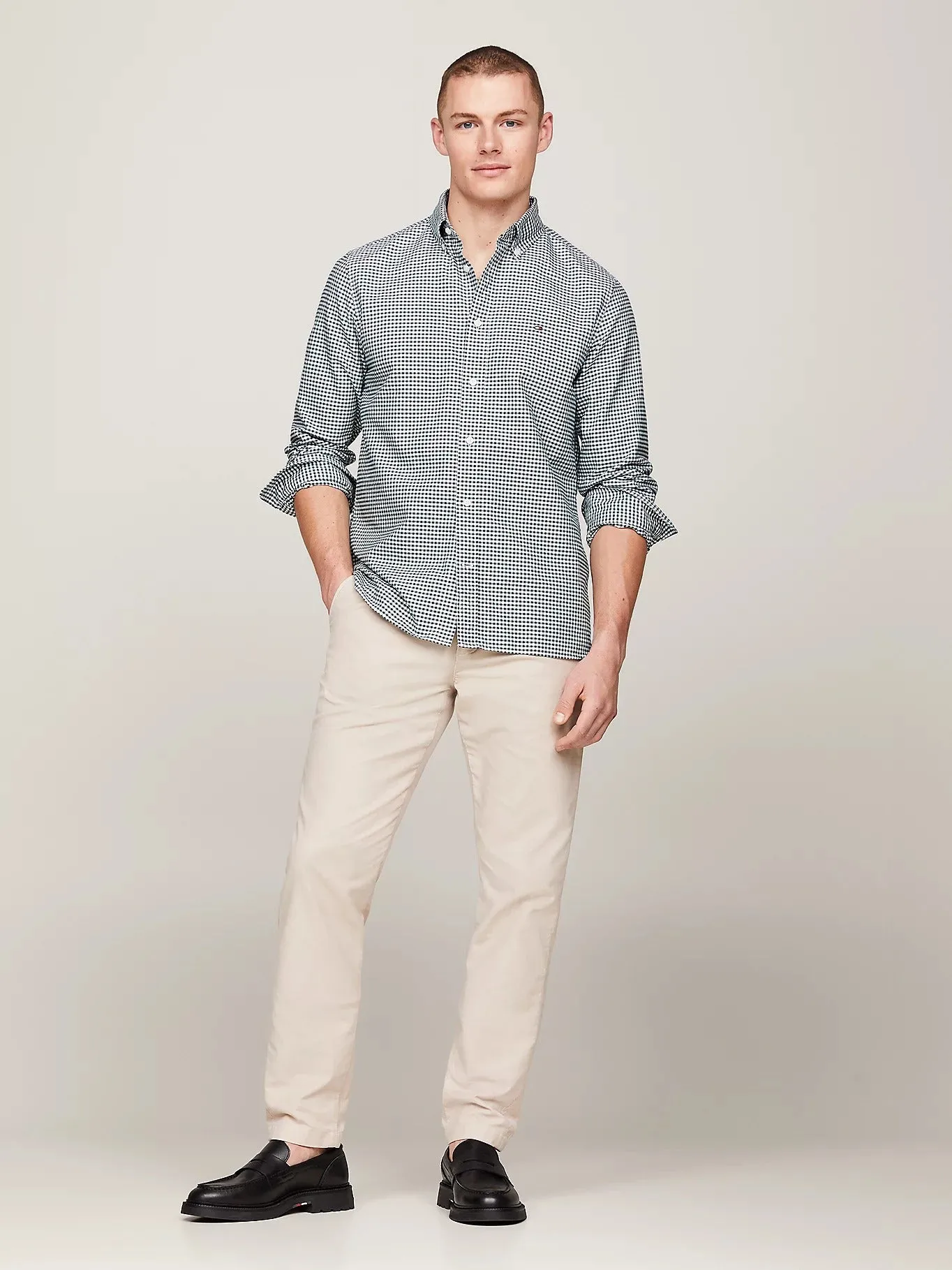 Gingham Oxford Shirt in Green