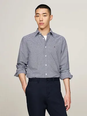 Gingham Oxford Shirt in Navy