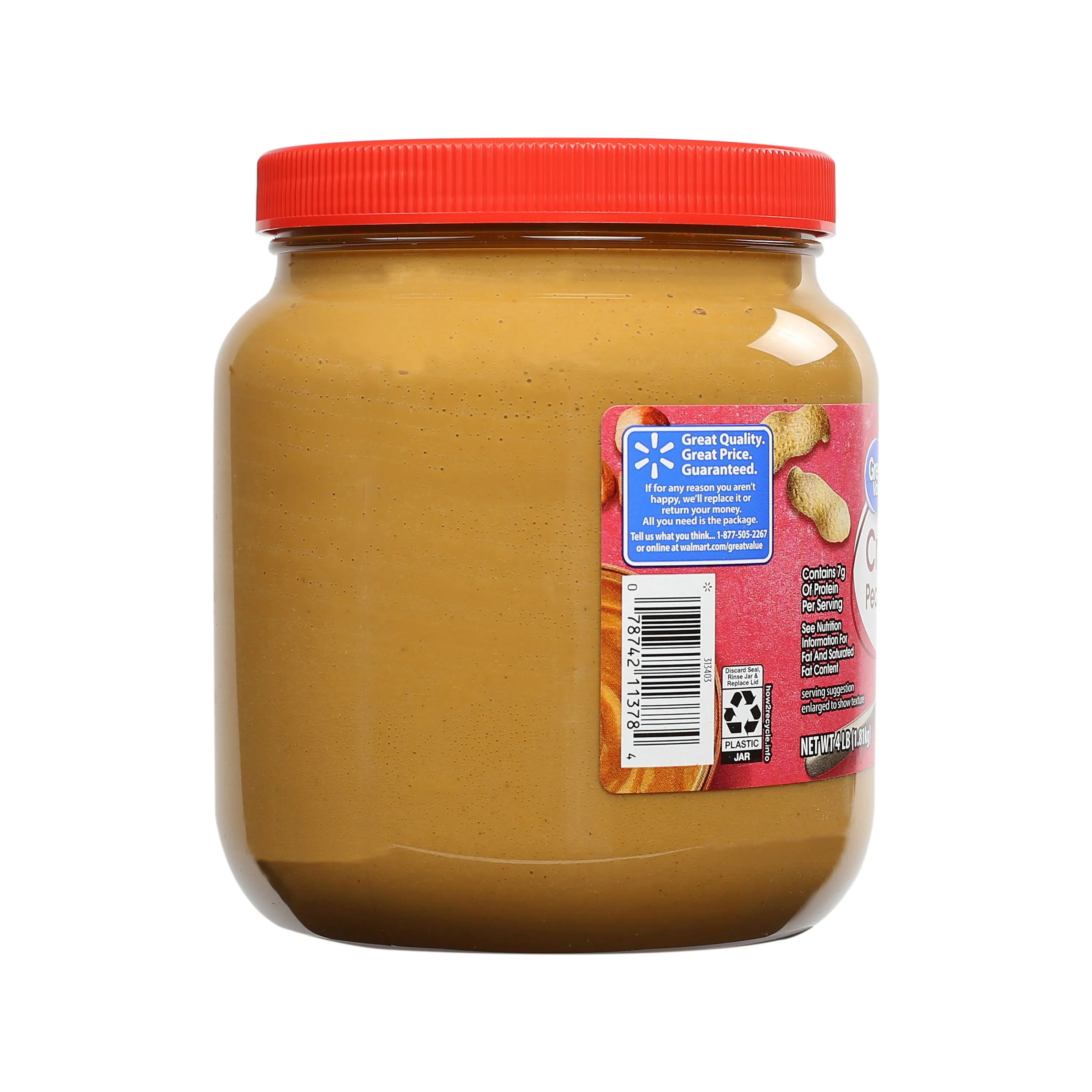 Great Value Creamy Peanut Butter, 64 oz FREE AND FAST SHIPPING