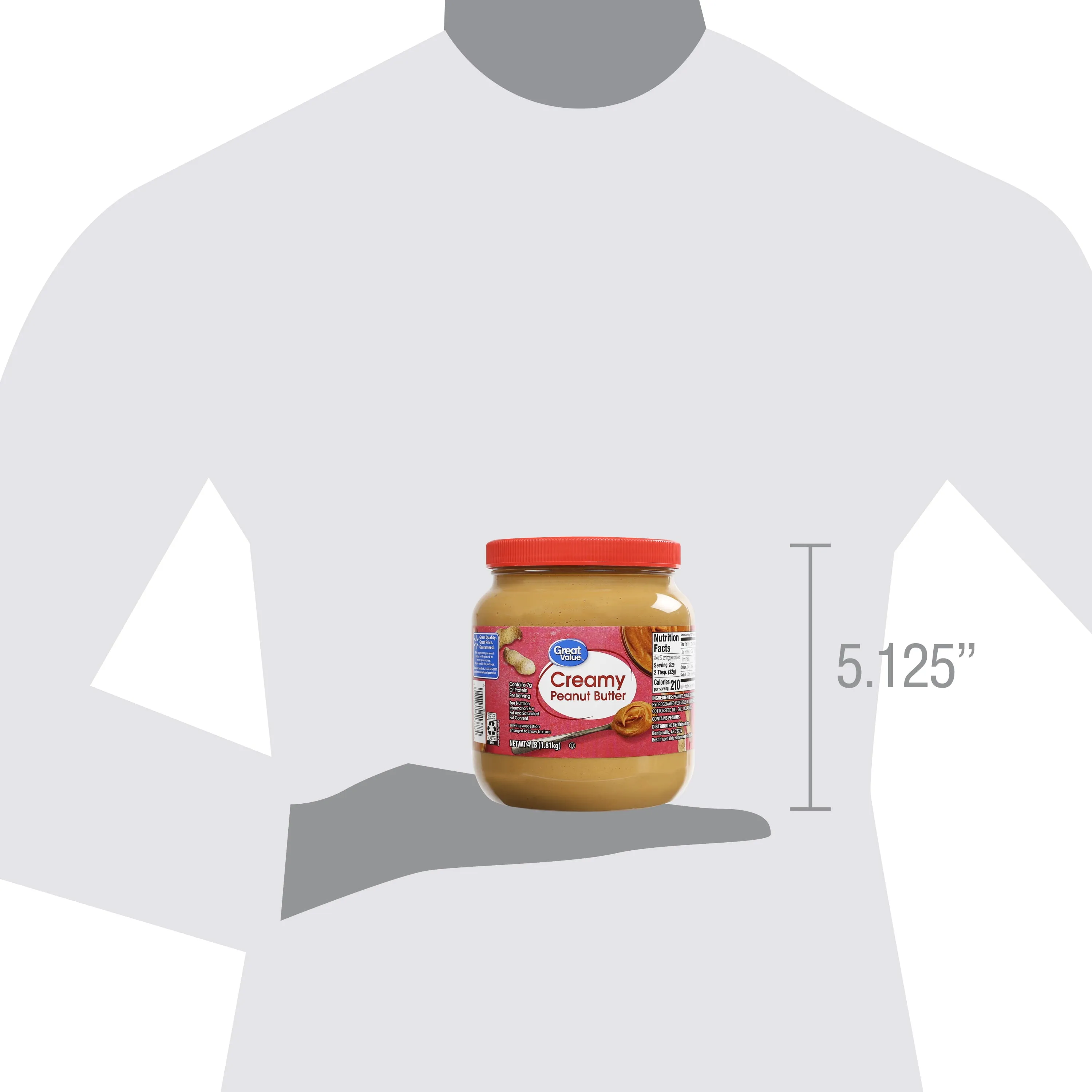 Great Value Creamy Peanut Butter, 64 oz FREE AND FAST SHIPPING