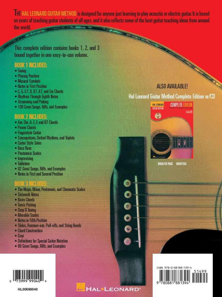 HAL LEONARD GUITAR METHOD, SECOND EDITION – COMPLETE EDITION Book Only