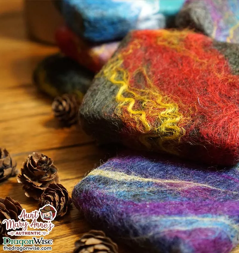 Handmade Natural Felted Soap - Oatmeal, Honey & Goat Milk Soap