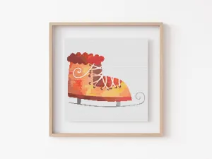Ice Skate Cross Stitch Pattern #1549