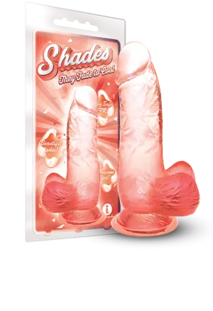 Icon Brands - Shades - Small 6 Inch Jelly TPR Gradient Dildo Coral