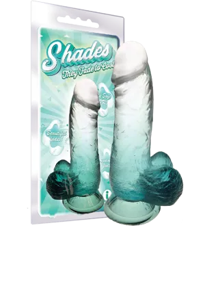 Icon Brands - Shades - Small 6 Inch Jelly TPR Gradient Dildo Emerald