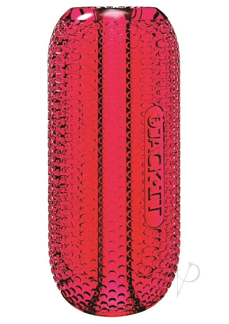 Jack It Stroker Jelly Textured Masturbator Crimson