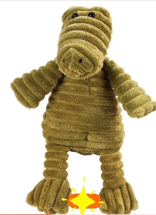 'Jelly cat' Corded dog puppy chew toys, active play fetch squeaker soft plush
