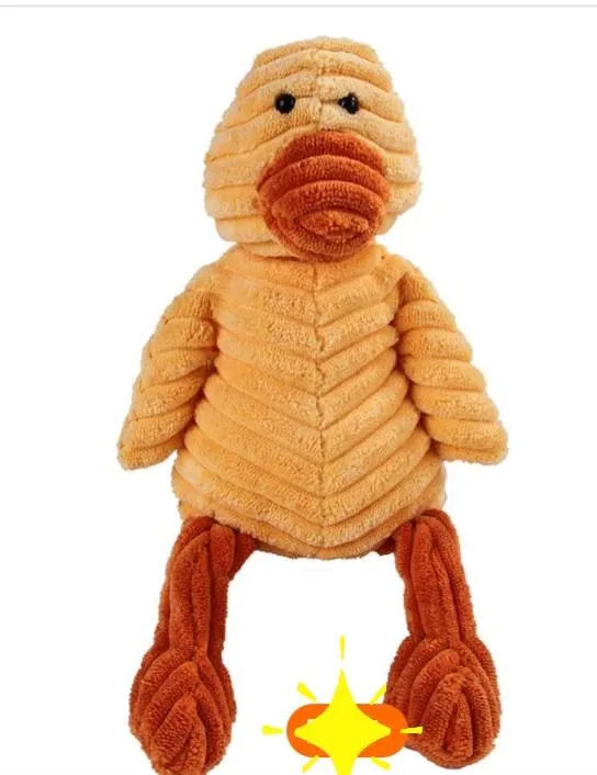 'Jelly cat' Corded dog puppy chew toys, active play fetch squeaker soft plush