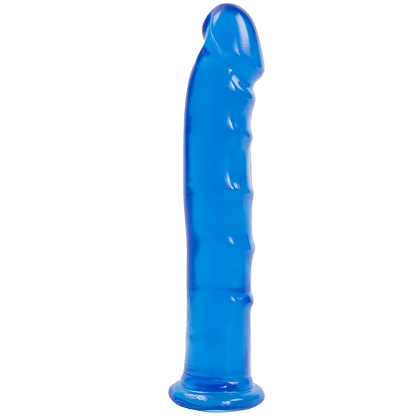Jelly Jewels Dong With Suction Cup 8 Inch - Blue