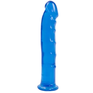 Jelly Jewels Dong With Suction Cup 8 Inch - Blue