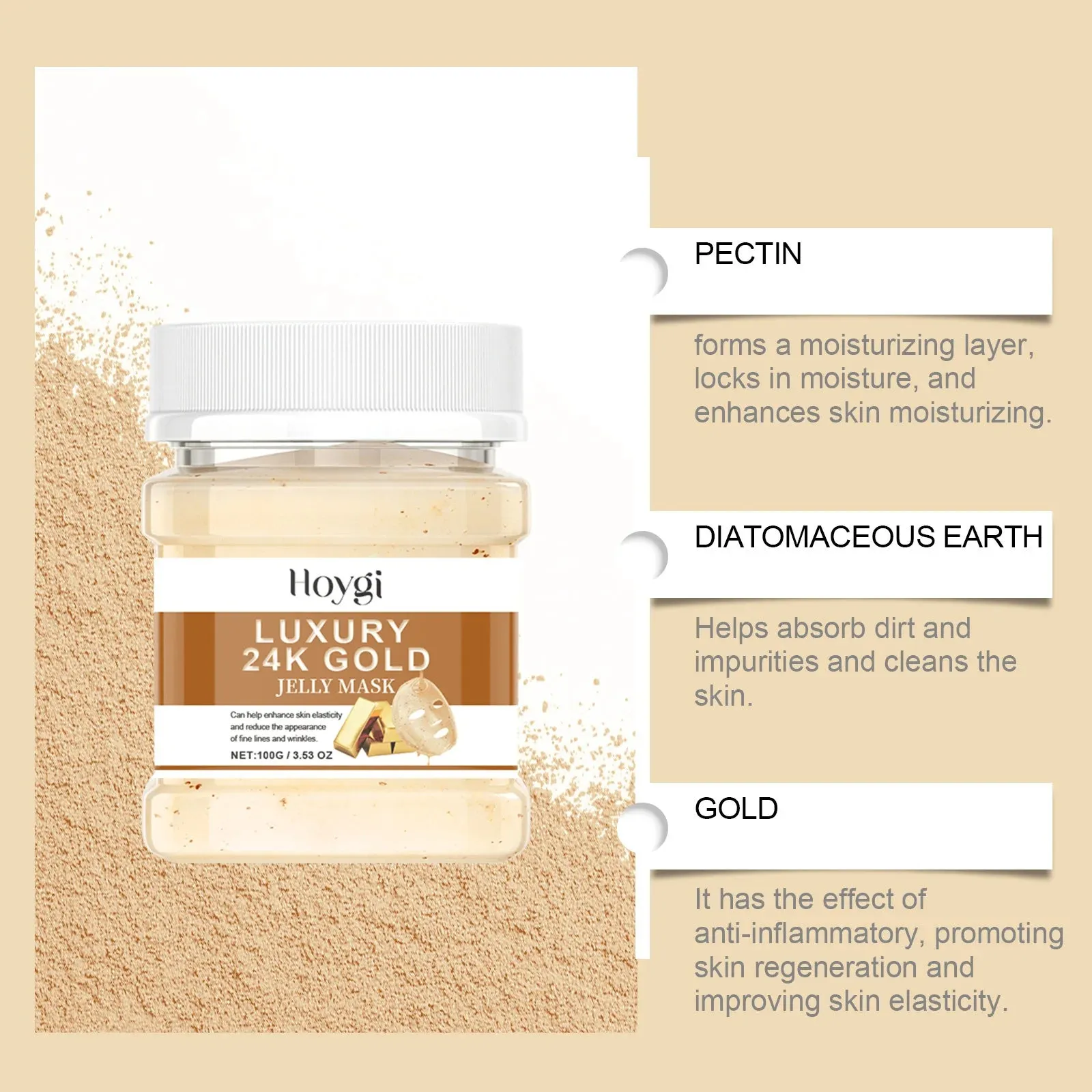 Jelly Rose 24k Gold Hydrating Peel-Off Mask
