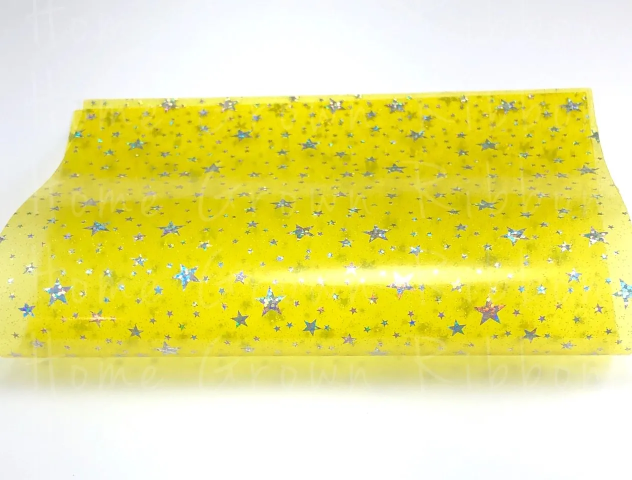 Jelly Stars with Glitter Waterproof Sheets - Pink - Clear - Yellow - Green - Blue - Black