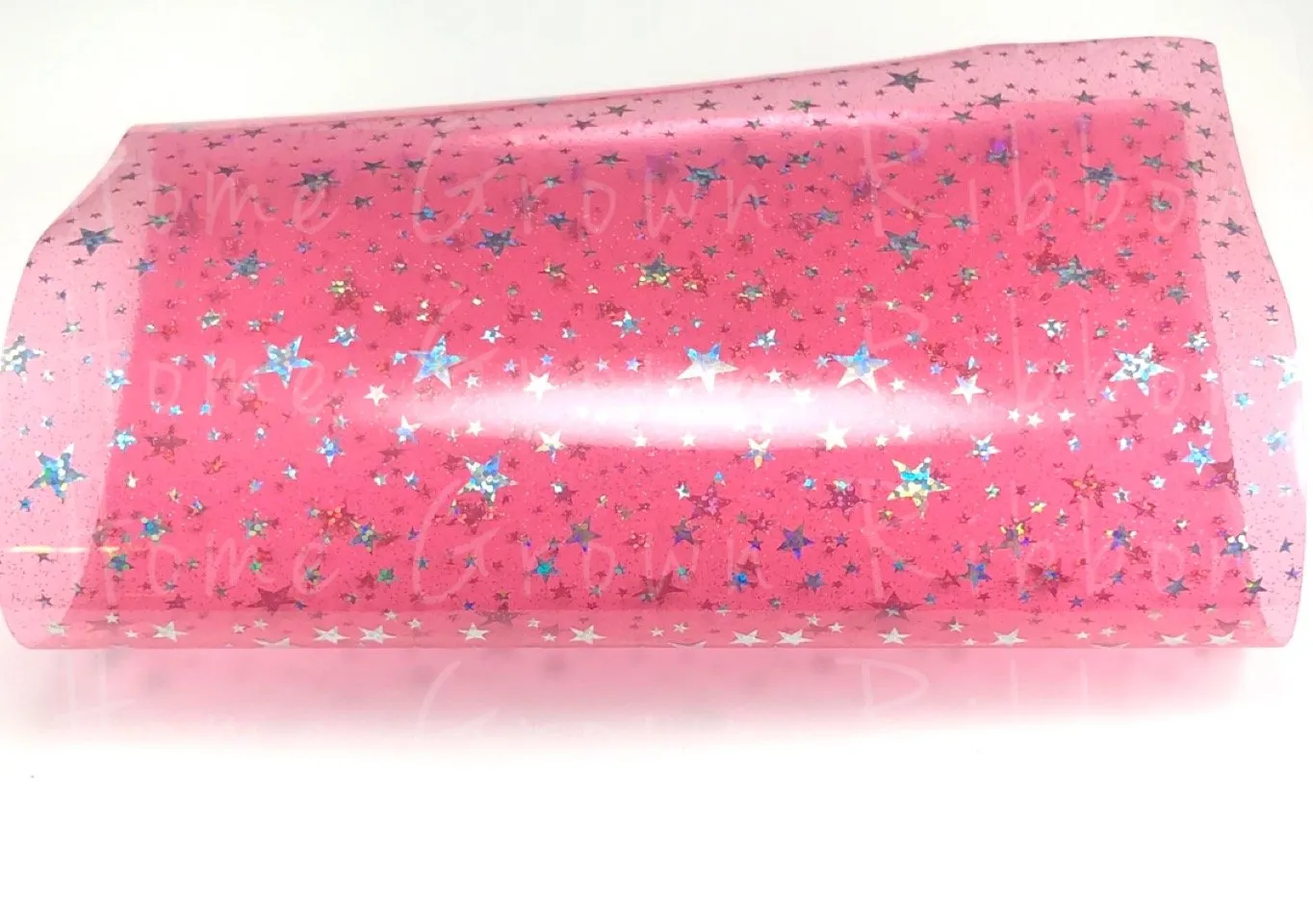 Jelly Stars with Glitter Waterproof Sheets - Pink - Clear - Yellow - Green - Blue - Black
