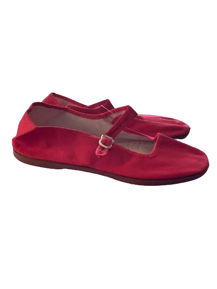 Jiniao Pink Mary Jane Canvas Slip Ons