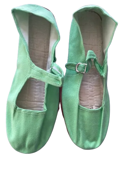 Jiniao Pink Mary Jane Canvas Slip Ons