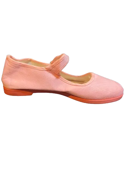 Jiniao Pink Mary Jane Canvas Slip Ons