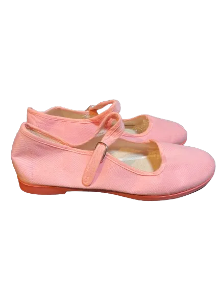 Jiniao Pink Mary Jane Canvas Slip Ons