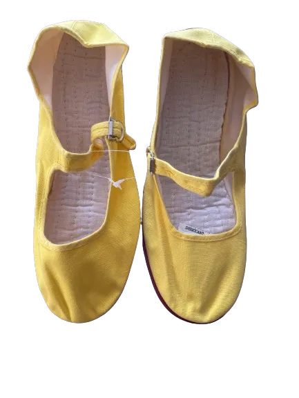 Jiniao Pink Mary Jane Canvas Slip Ons
