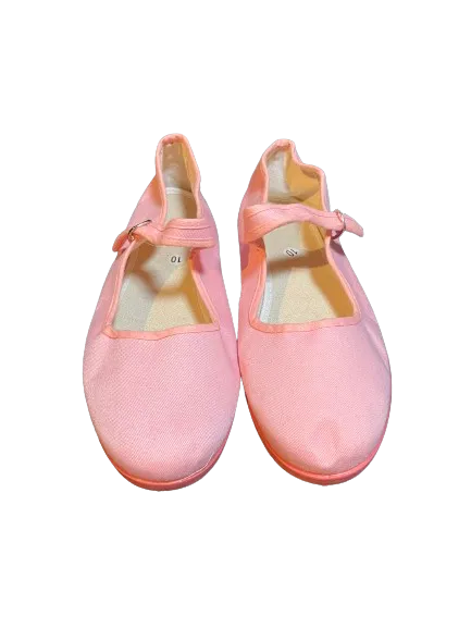 Jiniao Pink Mary Jane Canvas Slip Ons