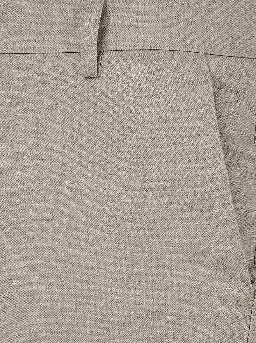 Khaki Solid Uno Fit Casual Trouser | JadeBlue