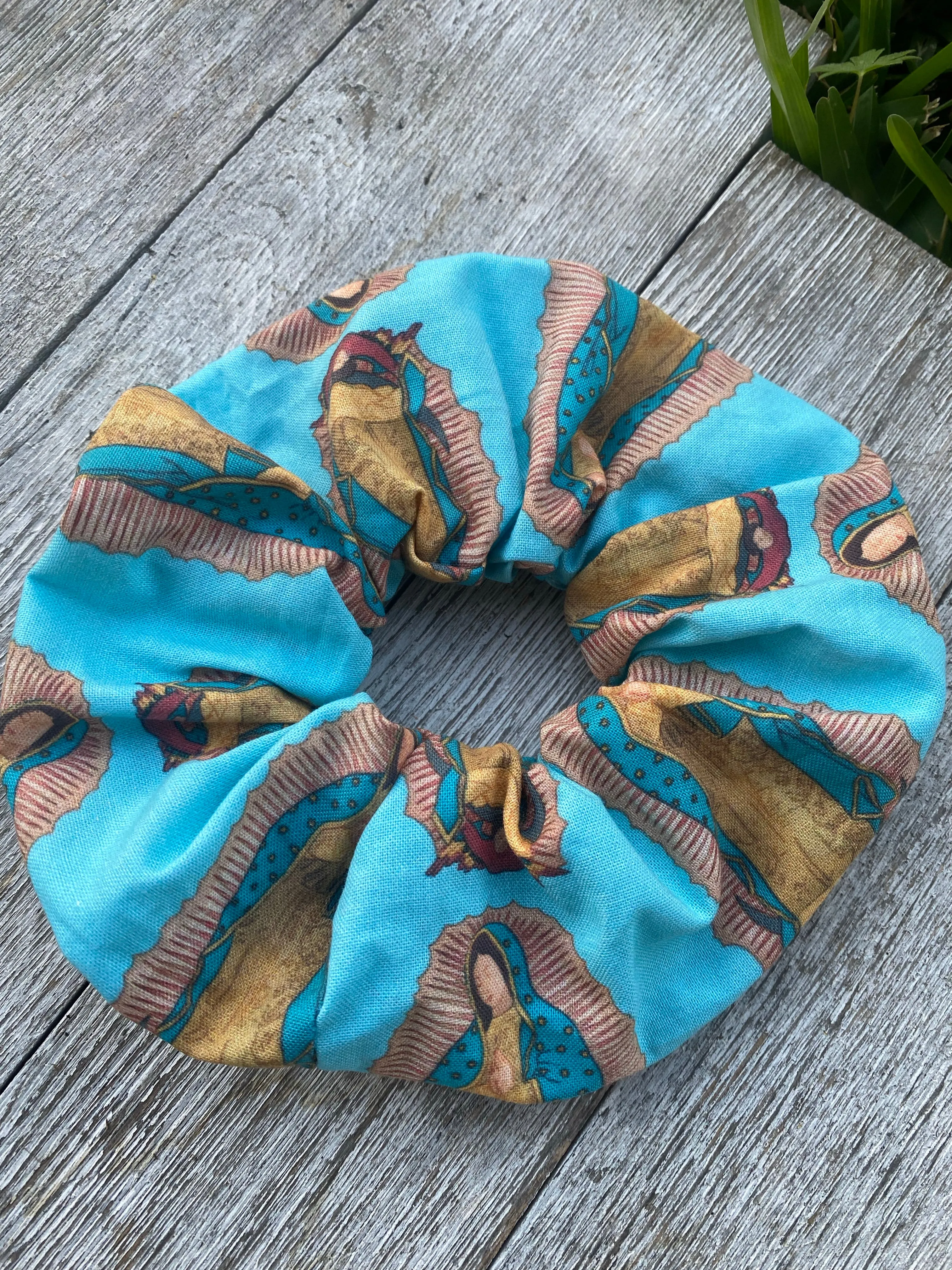 Lady Guadalupe Virgin Mary Scrunchie hair tie