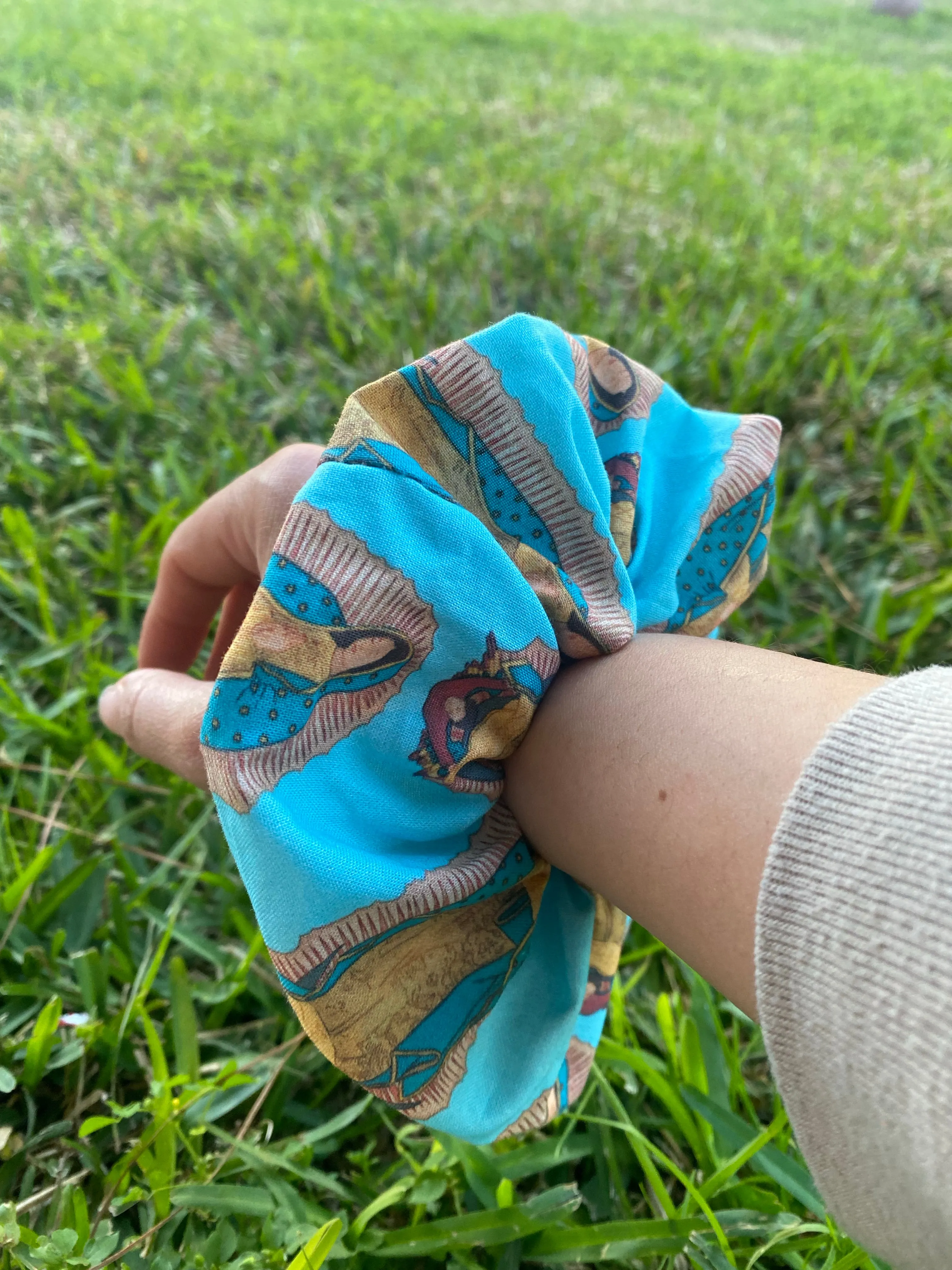 Lady Guadalupe Virgin Mary Scrunchie hair tie