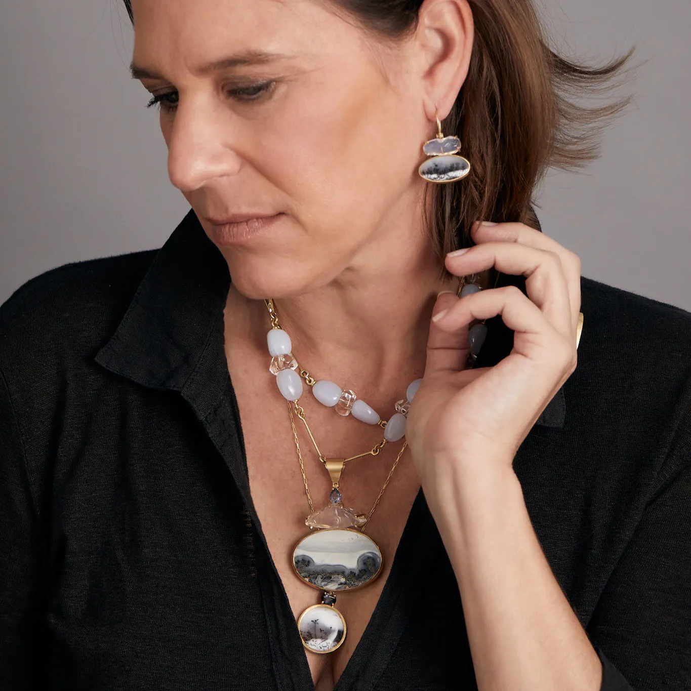 Landscape: Sky, Winterscape Earrings
