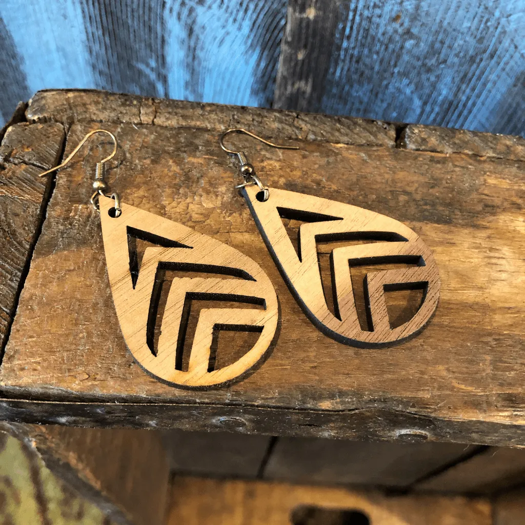 Laser Cut Wood Earrings - Artisan Find