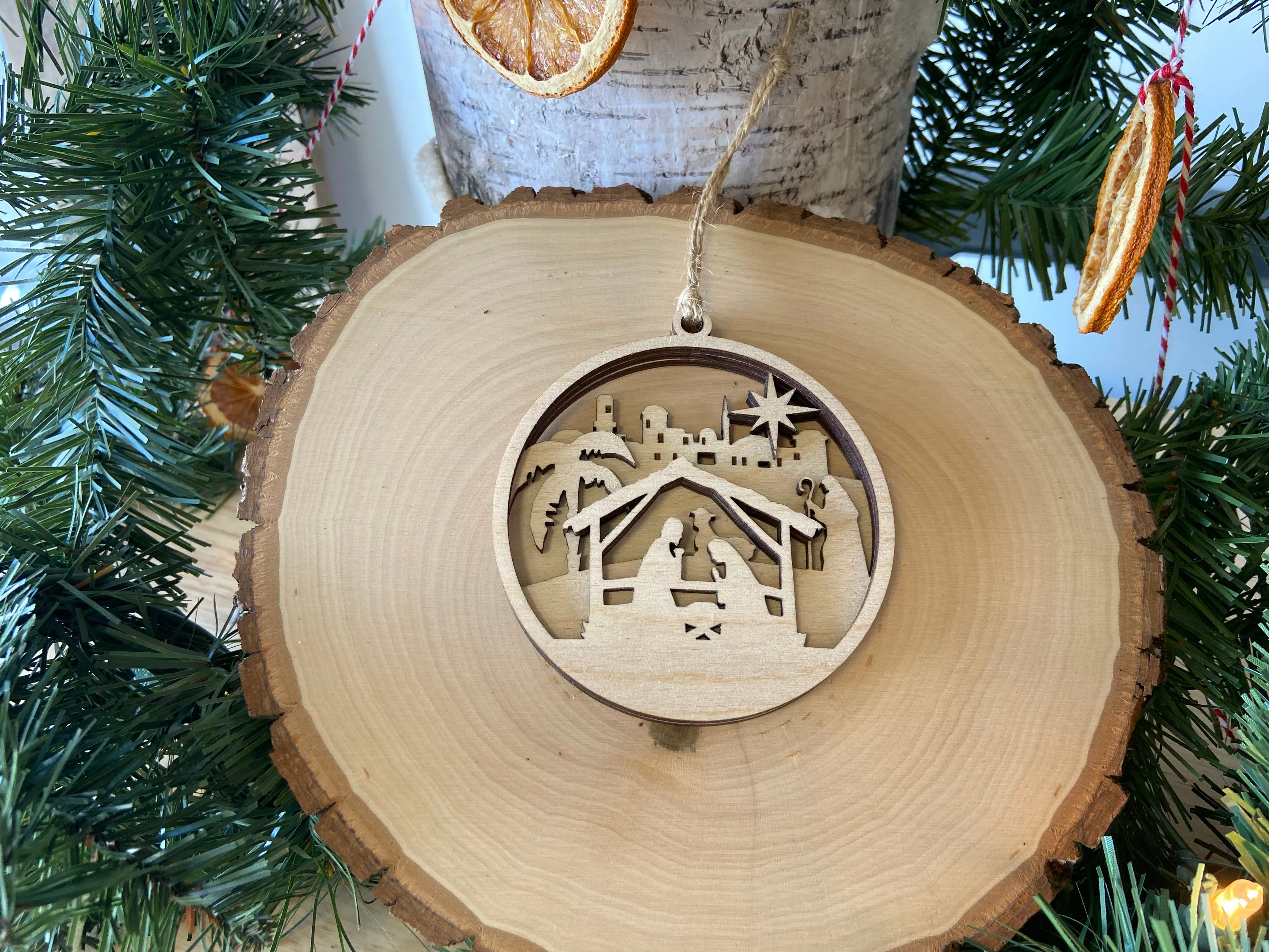 Layered Nativity Ornament