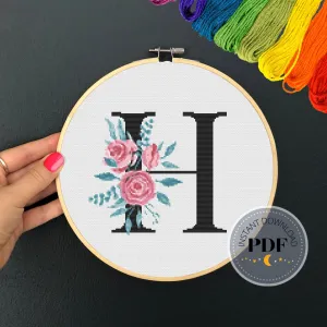 Letter H Cross Stitch Pattern #59