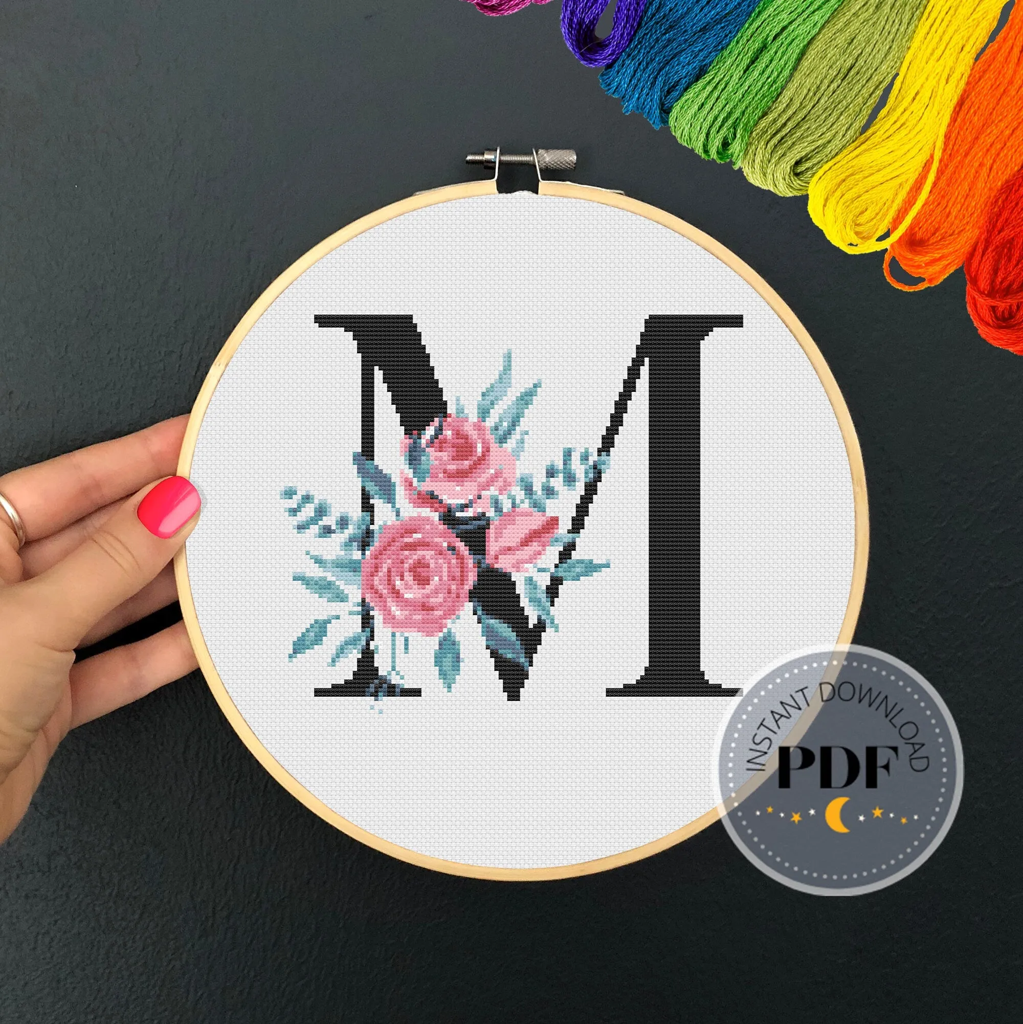 Letter M Cross Stitch Pattern #64