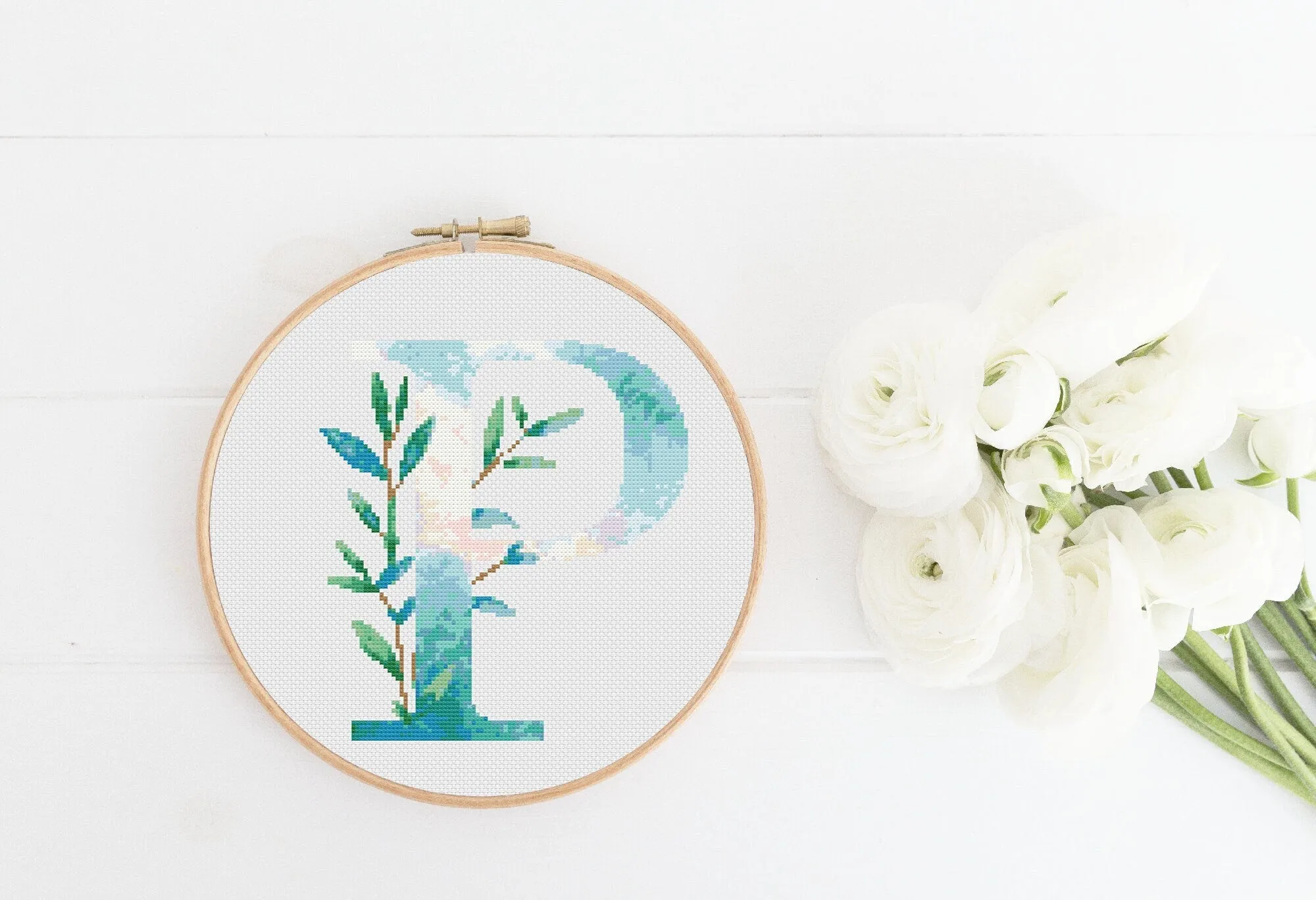 Letter P Cross Stitch Pattern #406