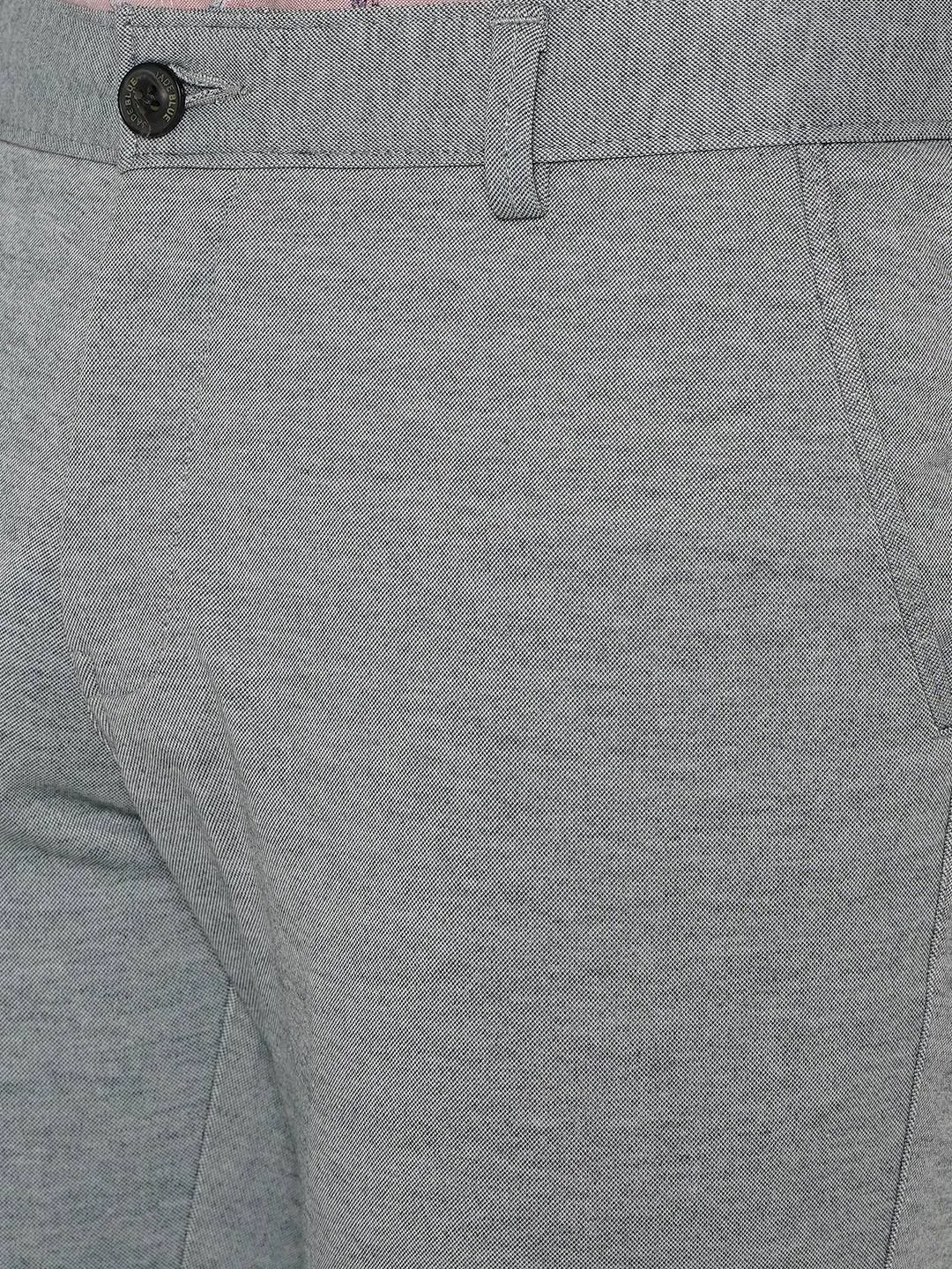Light Grey Solid Venice Fit Casual Trouser | JadeBlue