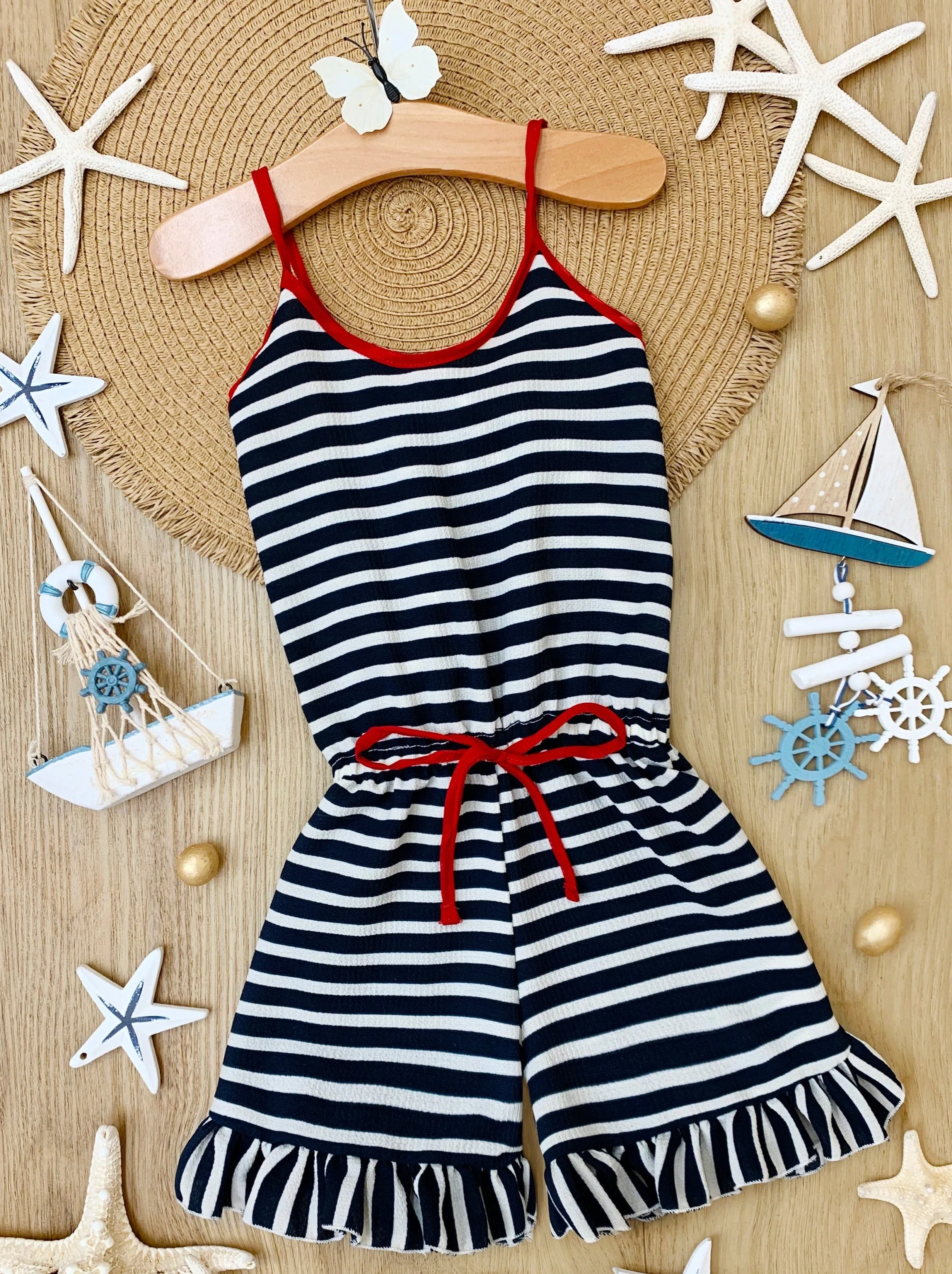 Livin' Easy Ruffle Hem Romper