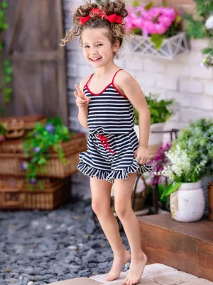 Livin' Easy Ruffle Hem Romper