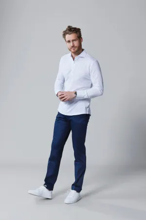 Longsleeve Polo White