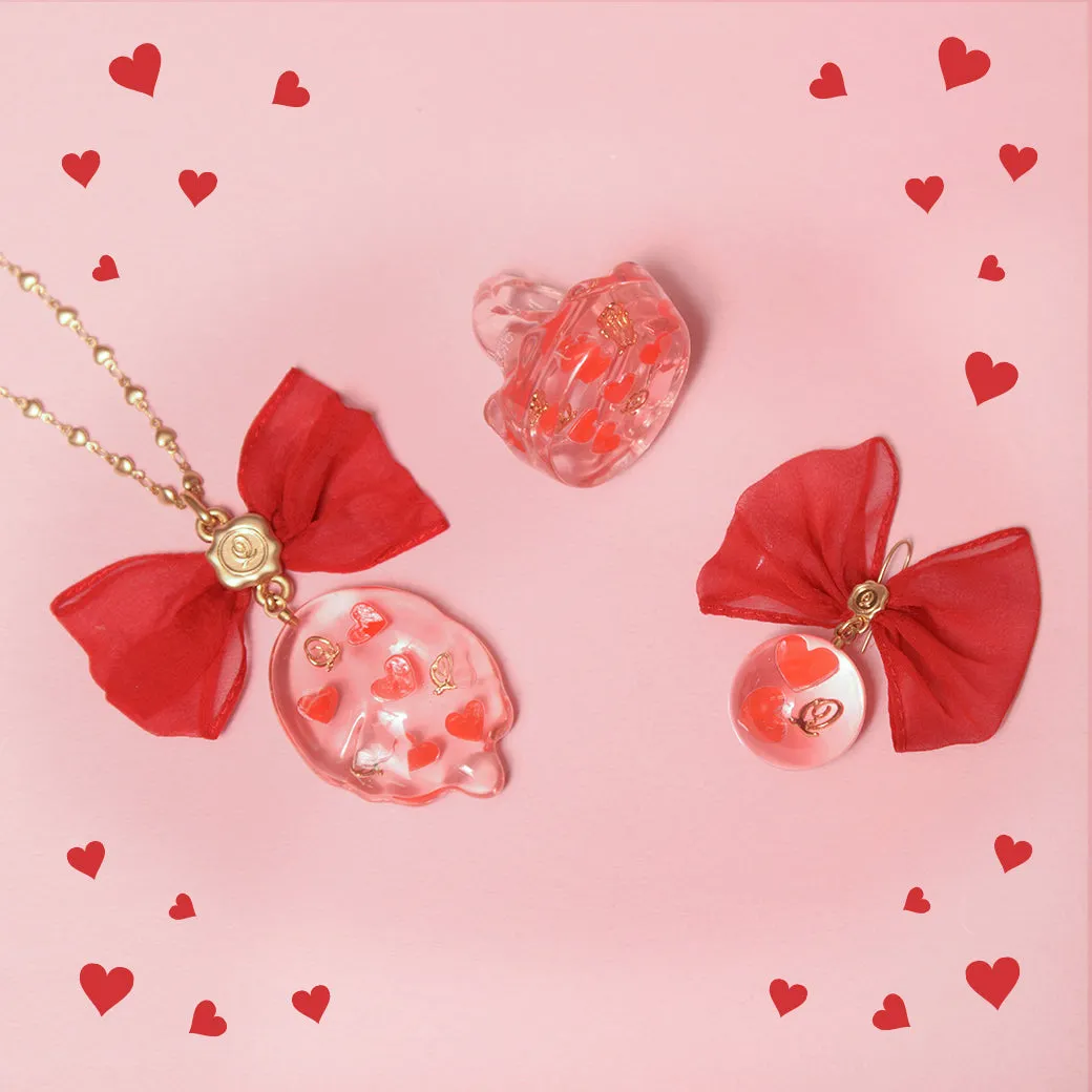 Love Heart Jelly Pierced Earring (Single)【Japan Jewelry】