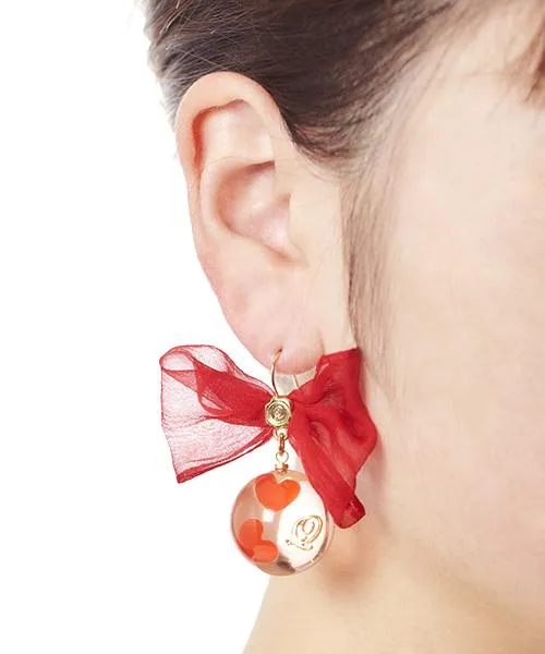 Love Heart Jelly Pierced Earring (Single)【Japan Jewelry】