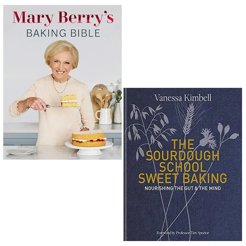 Mary Berry Baking Bible, Sourdough School Vanessa Kimbell 2 Books Set
