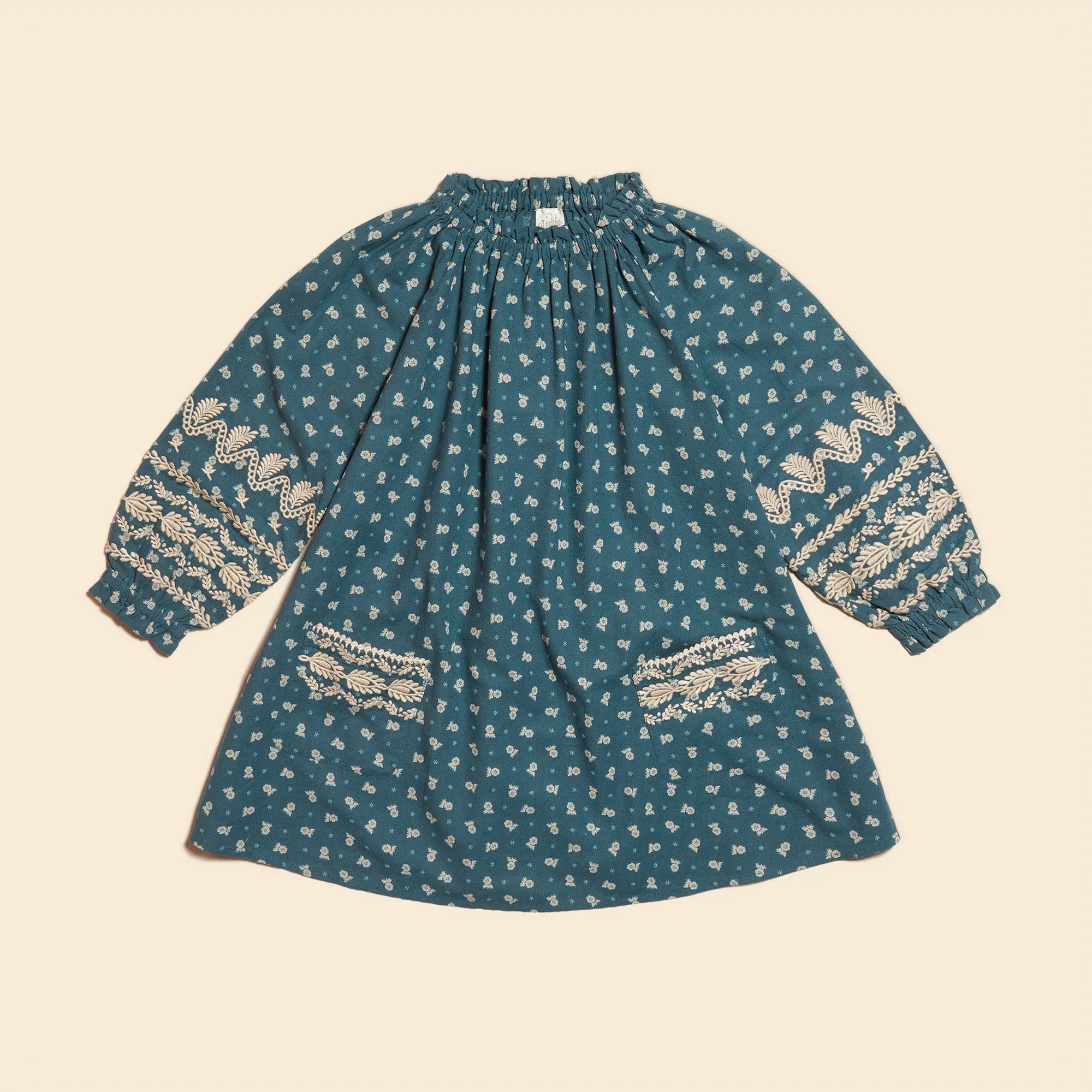 'Meera' Dress - Pansy Garden Lake
