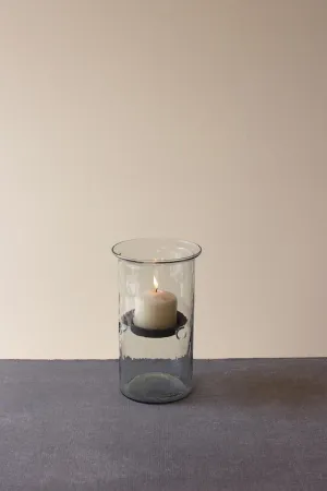 Mini Glass Candle Cylinders with Rustic Insert \ Medium