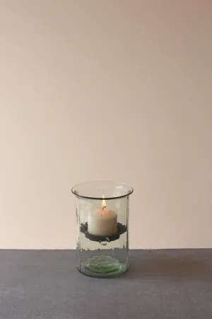Mini Glass Candle Cylinders with Rustic Insert \ Small